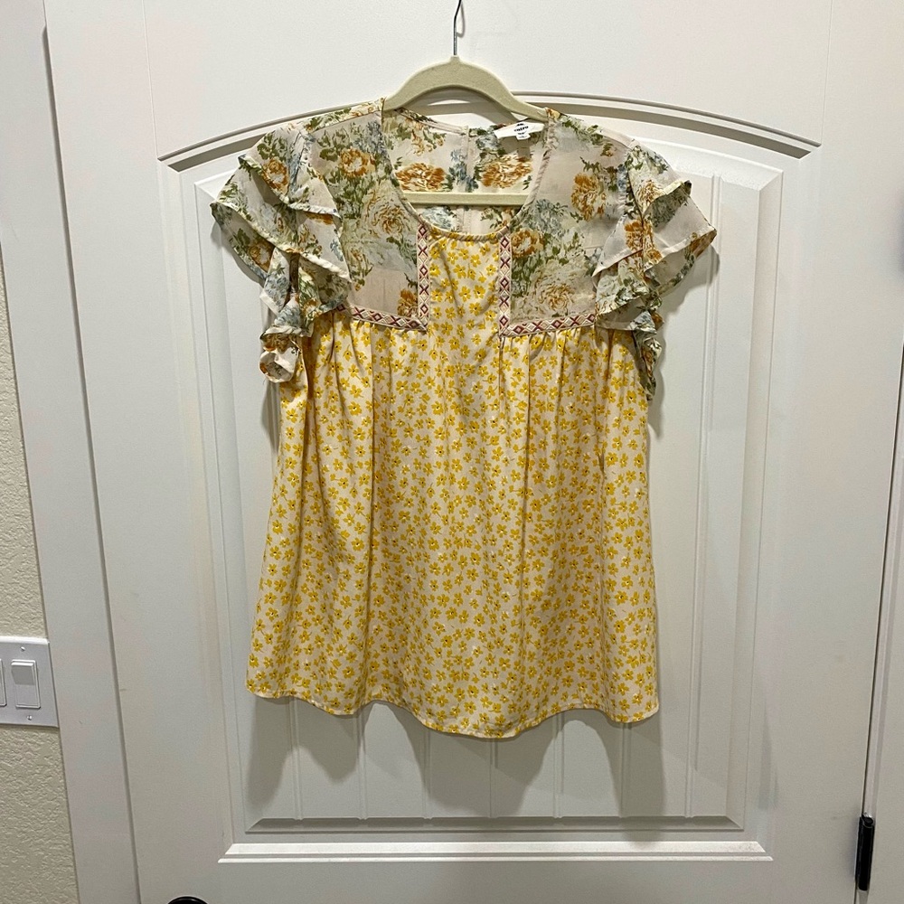 Yellow Entro Summer Blouse L